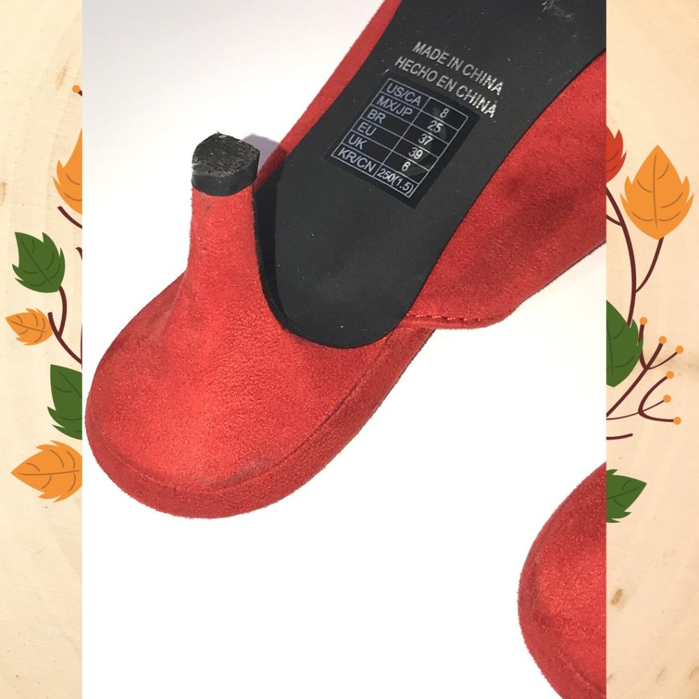 Forever 21 - Red Velvet Heels - Picture 4 of 4